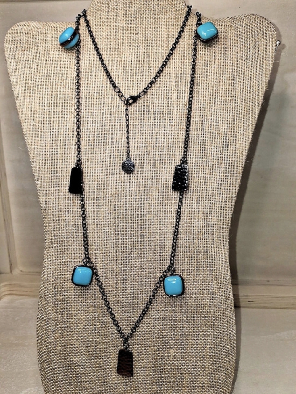 Dana Buchman Boho-style Turquoise And Copper-tone Long Necklace